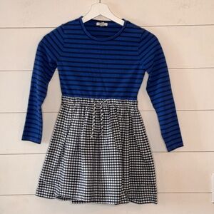 Crewcuts Mixed Media Long Sleeve Dress Size 8